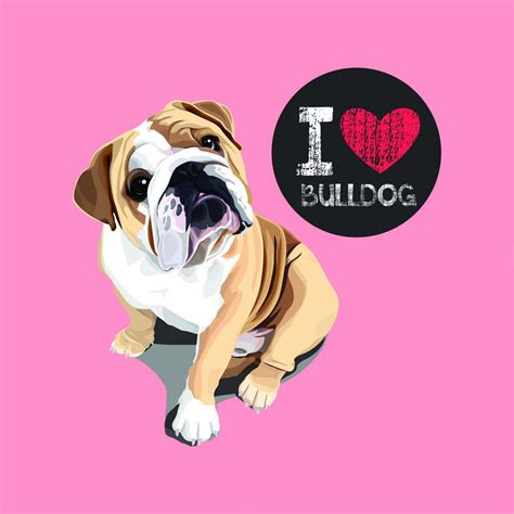 Placa Decorativa Cachorro Frase I Love Bulldog Salmão Kiaga