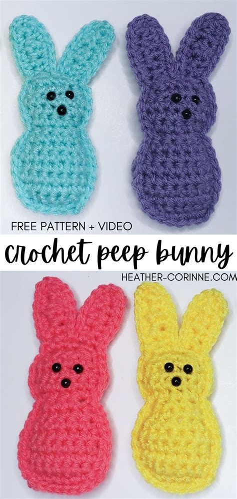 Crochet Peep Bunny Crochet Bunny Pattern Easter Crochet Easter