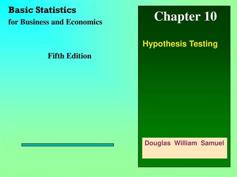 Chapter 10 Basic Statistics Hypothesis Testing Ppt Download