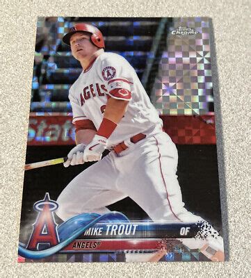 2018 Topps Chrome Xfractor Refractor 100 Mike Trout Angels EBay