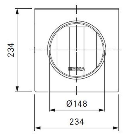 Bora Universalzubehör 3box Mauerkasten rund kurz inkl