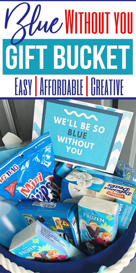 Blue Without You T Basket Idea Easy Affordable And Fun Present