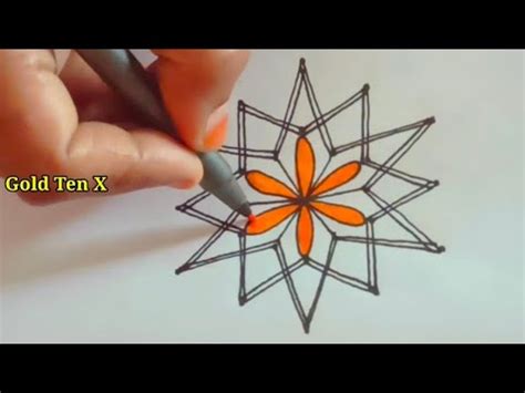 Panguni Uthiram Star Rangoli Easy Simple Muggulu Beginners Kolam