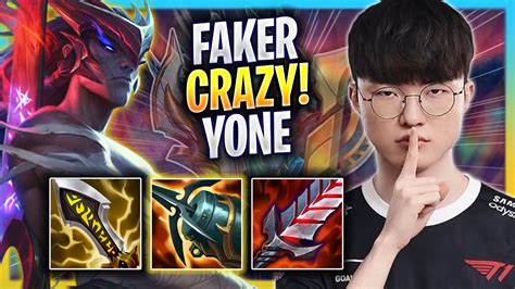 FAKER CRAZY GAME WITH YONE T1 Faker Plays Yone MID Vs Azir