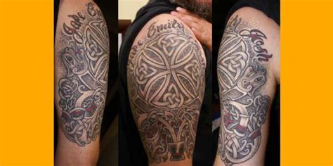 half sleeve cross tattoos | Celtic half sleeve tattoo Cross Tattoos ...