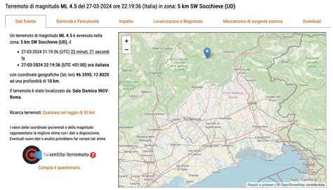 Scossa Di Terremoto In Friuli Avvertita Anche Nel Veneto Orientale