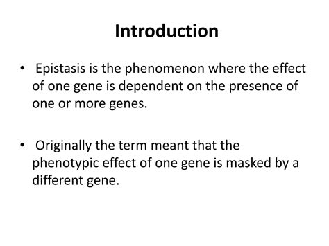 Epistasis and its different types | PPT