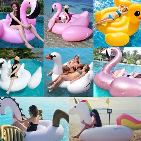 Gigante Flamingo Unic Rnio Flutuante Piscina Anel Colch O De Ar