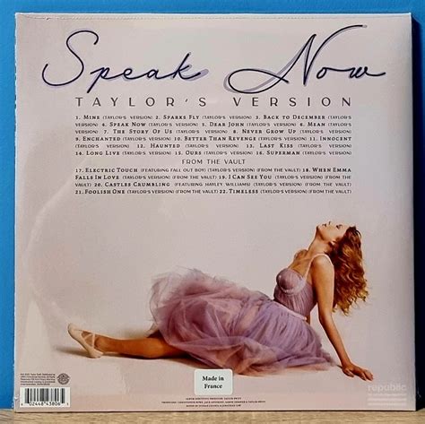 New 3lp Taylor Swift Speak Now Taylors Version Special Edition