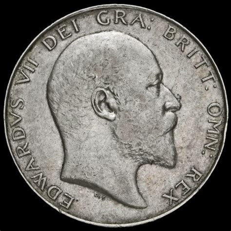 1910 Edward VII Silver Half Crown GVF