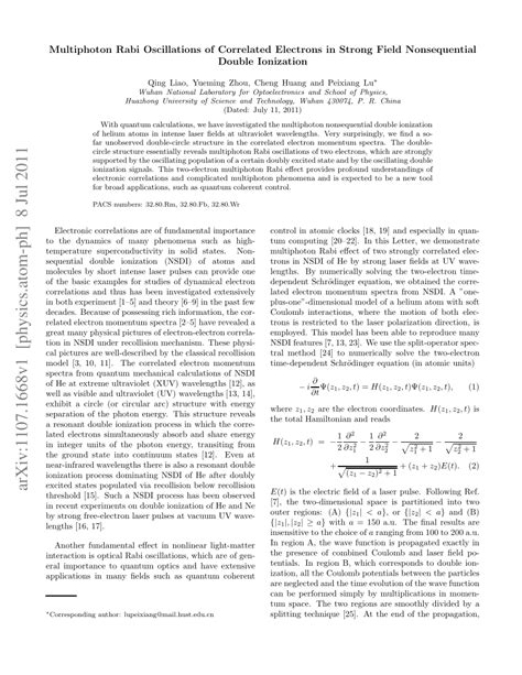 PDF Multiphoton Rabi Oscillations Of Correlated Electrons In Strong