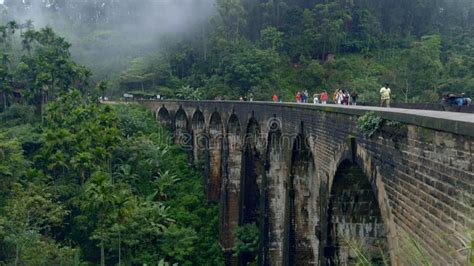 Ancient Stone Aqueduct In Green Mountains Action Ancient Stone Bridge