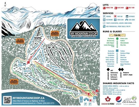 Shames Mountain Trail Map SkiCentral