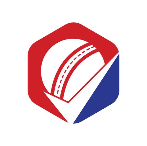 Berpr Fen Sie Das Cricket Vektor Logo Design Cricket Ball Und Tick