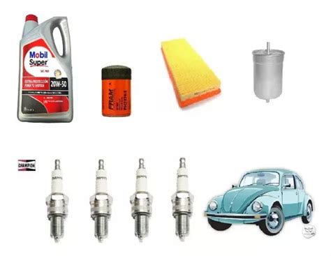 Kit De Afinacion Vw Sedan Vocho Fuel Inyection Bujia Larga Meses Sin