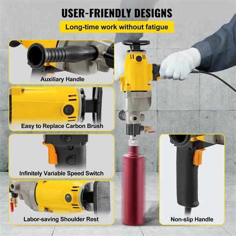 Buy VEVOR Diamond Core Drilling Machine 2180W Diamond Core Drill