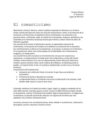 El romanticismo clase de literatura 3º sem PDF