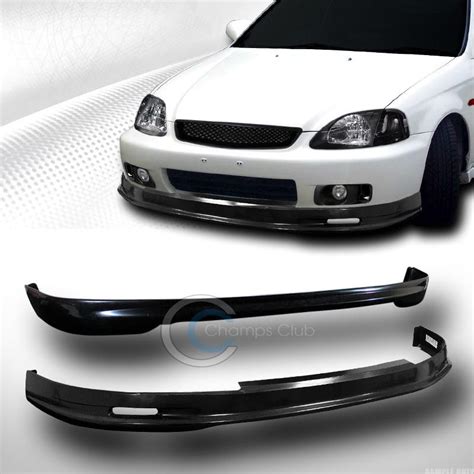 Buy Blk Mu Poly Urethane Frontrear Spoiler Bumper Lip Kit 99 00 Honda Civic 3dr Ek9 In Walnut