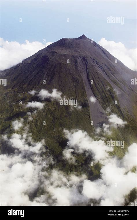 Aerial view of Pico Volcano, on Pico Island Stock Photo - Alamy