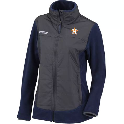 Columbia Sportswear Womens Houston Astros Basin Butte Fleece Full Zip