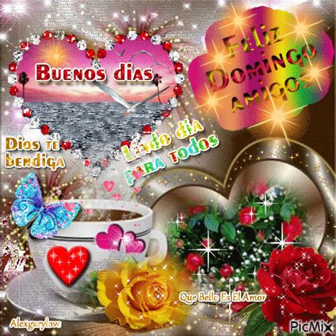 Imagenes Con Frases De Feliz Domingo  Movimiento Brillo Animadas Amor Amigos Familia