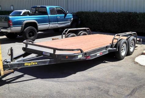 18ft Bigtex Double Axle 10k Lb Car Hauler Trailer New Tires And Deck Pirate 4x4