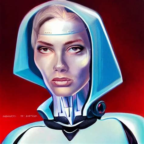 Portrait Of A Sci Fi Woman By Keith Parkinson Stable Diffusion