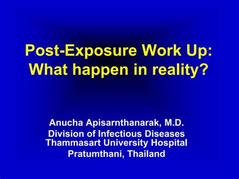 Post Exposure Prophylaxis Ppt