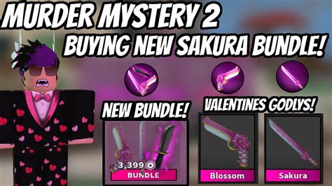 Mm2 Buying The New Sakura And Blossom Bundle Murder Mystery 2 Valentines