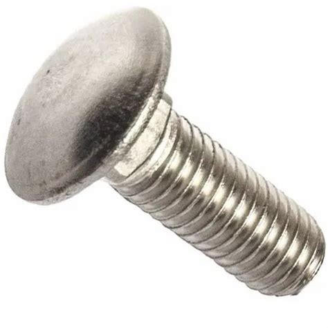 Silver Stainless Steel Round Head Bolt Grade Ss304 Size 6x8mm At Rs