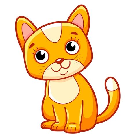 Netter Katzen Cartoon Katze Clipart Vektor Illustration Premium Vektor