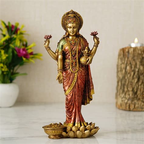 Buy Inch Standing Goddess Lakshmi Idol Maa Laxmi Blessing Murti For