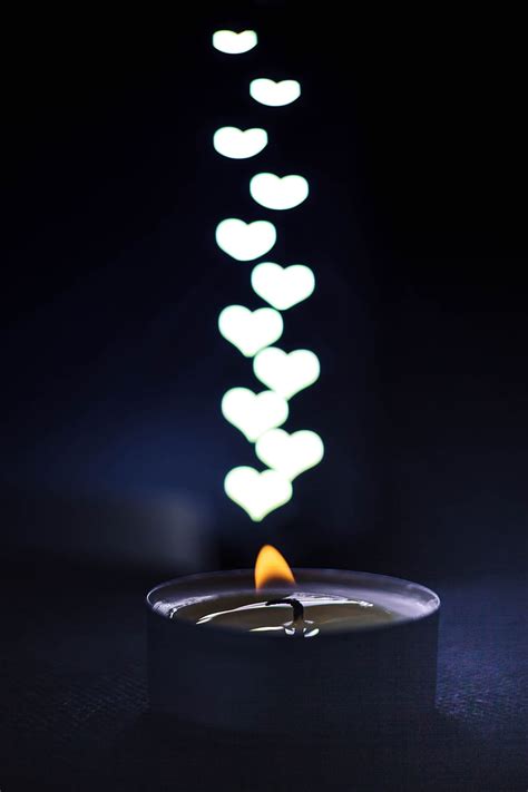 Candle Flame Heart Glare Hd Phone Wallpaper Peakpx