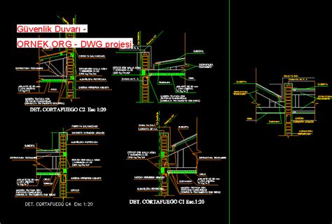 G Venlik Duvar Dwg Projesi Autocad Projeler