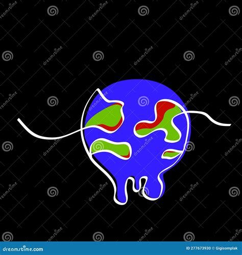 Melting Ice Map Of World Cartoon Vector | CartoonDealer.com #166189981