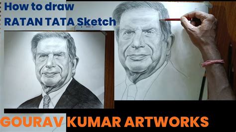 Portrait Of Respected Sir Ratan Tata Ll Pencil Sketch Gouravrapidart