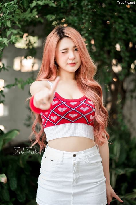 Thailand Model Jajaa Zarinyap Crop Top And Sort Pants