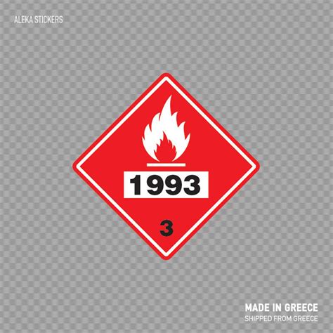 Decal Sticker Hazard Classification Class 3 Flammable Liq Etsy