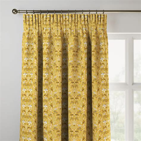 Bergen Ochre Curtain Fabric - The Curtain Store at Home