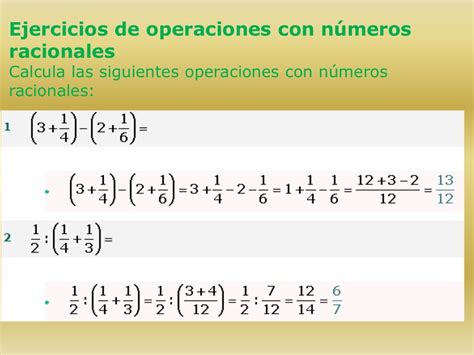 Operaciones Combinadas Con Números Racionales