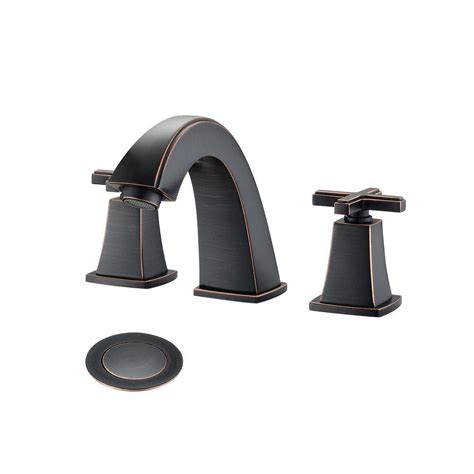 Nestfair 8 In Widespread Double Handle Bathroom Faucet With Drain In