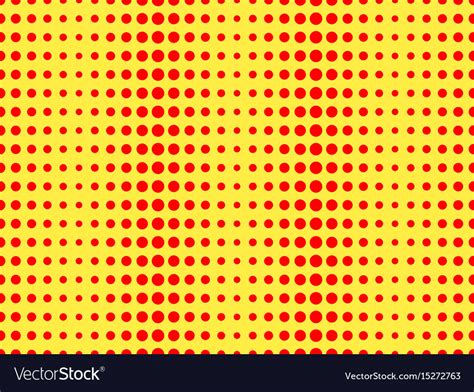 Red dots on a yellow background pop art pattern Vector Image