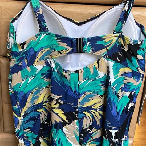 Magisculpt Swim Magisculpt Tankini Top Bluegreen Size 8 Poshmark