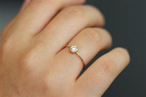 Diamond Engagement Ring Simple Engagement Ring 0 2 Carat Round