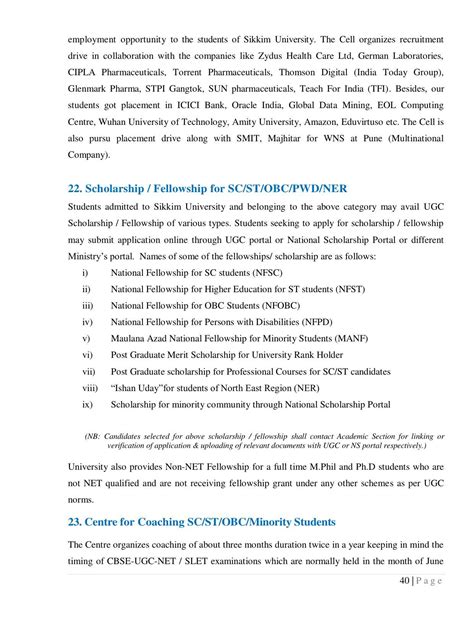 Sikkim University Gangtok Ug Pg M Phil And Ph D Prospectus 2021 22 Indcareer Docs