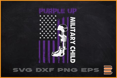 Purple Up Military Kids Military Child By Chippoadesign Thehungryjpeg