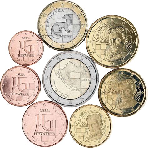 Croatia Euro Coins 1 2 5 10 20 50 Cents And 1 2 3 88 Set