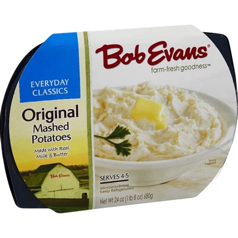 Bob Evans Original Mashed Potatoes Refrigerated Dinner Sides 24 Oz Pack Of Ph