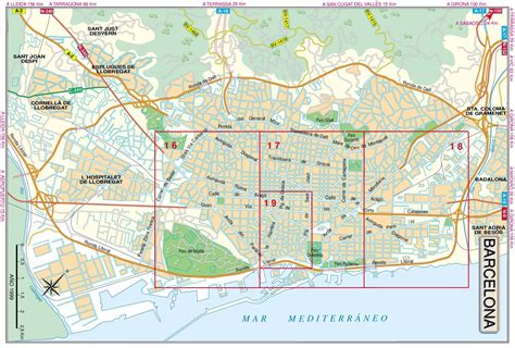 Barcelona road map - Map of barcelona road (Catalonia Spain)