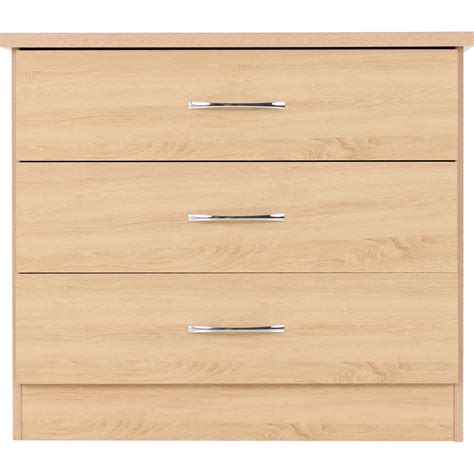 Seconique Nevada Drawer Sonoma Oak Effect Chest Of Drawers Wilko